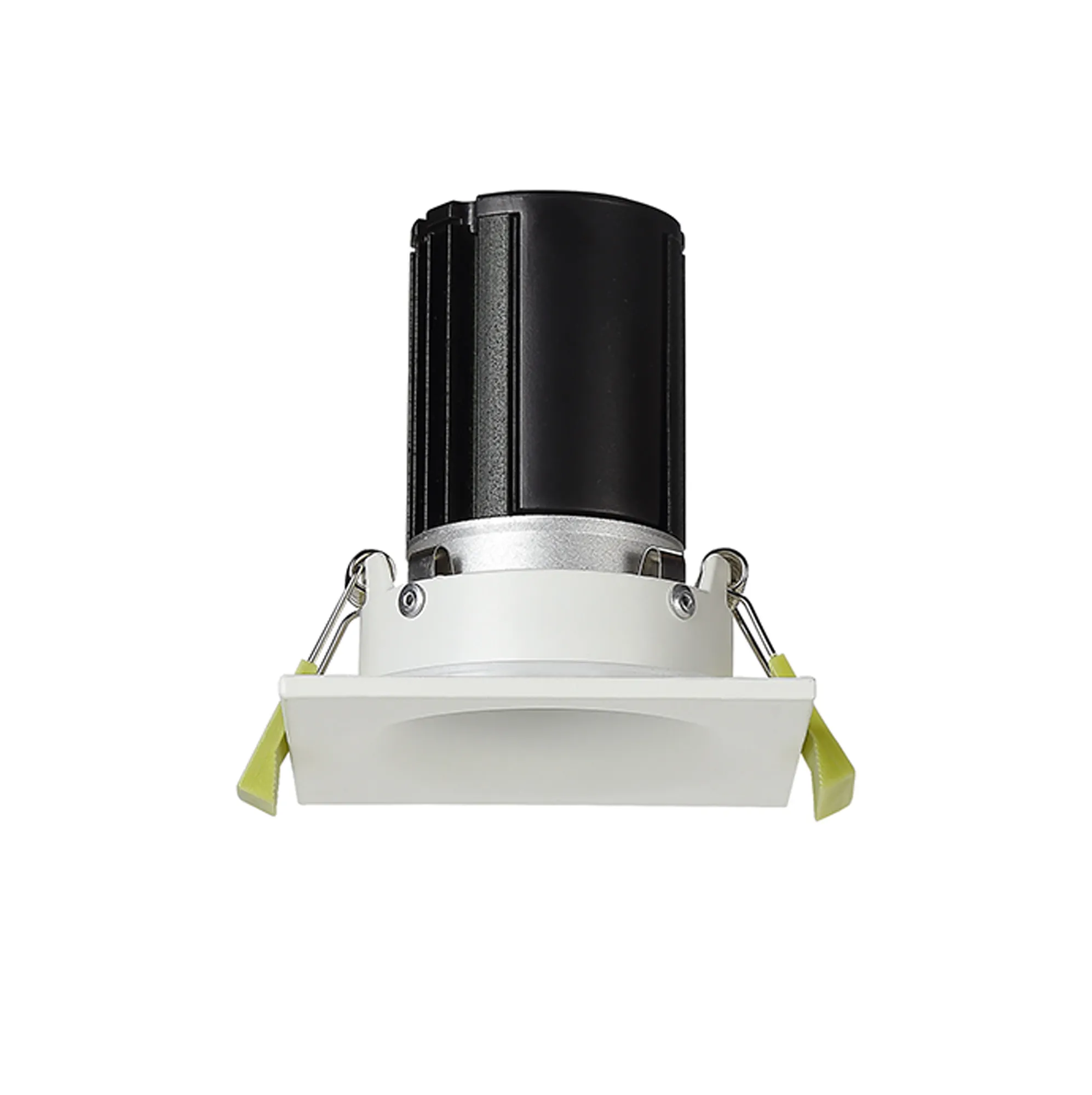 DM201578  Bruve 12 Tridonic powered 12W 2700K 1200lm 12° LED Engine,350mA , CRI>90 LED Engine Matt White Fixed Square Recessed Downlight, Inner Glass cover, IP65